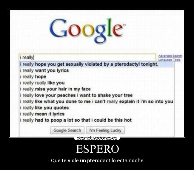 ESPERO - Que te viole un pterodáctilo esta noche