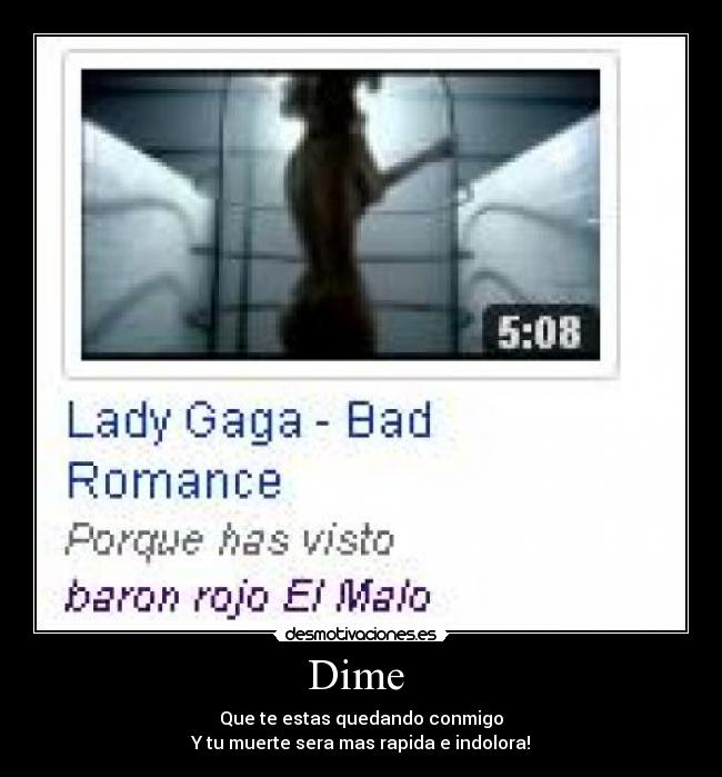 carteles baron rojo lady gaga puto youtube rock tecno desmotivaciones