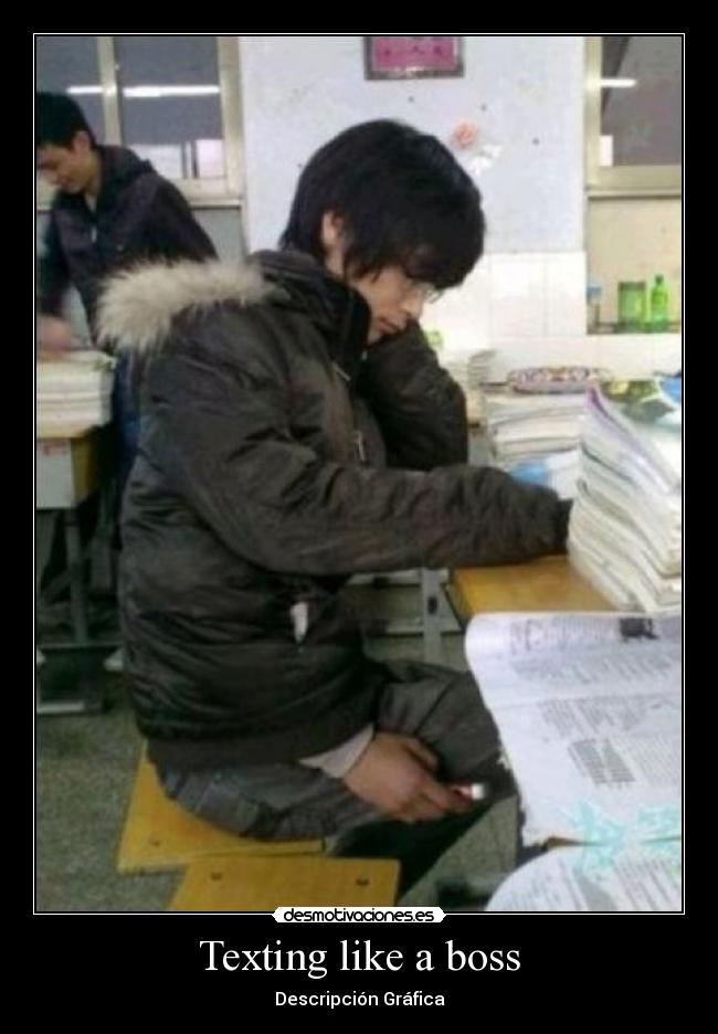 Texting like a boss - Descripción Gráfica