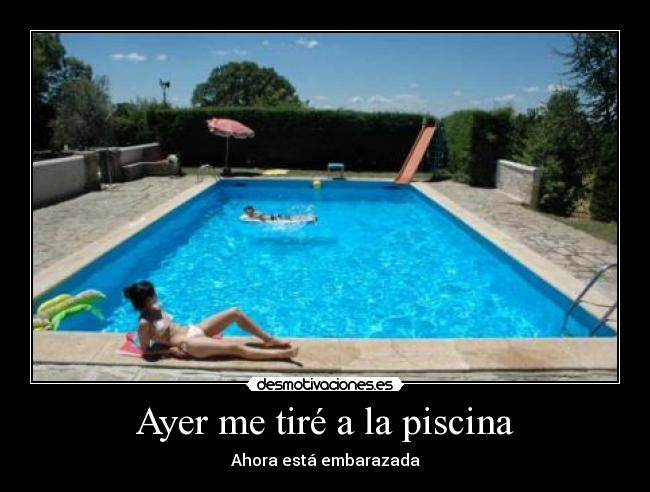 carteles piscina chiste chistaco embarazada agua mar verano sexo desmotivaciones