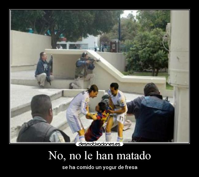 No, no le han matado - se ha comido un yogur de fresa