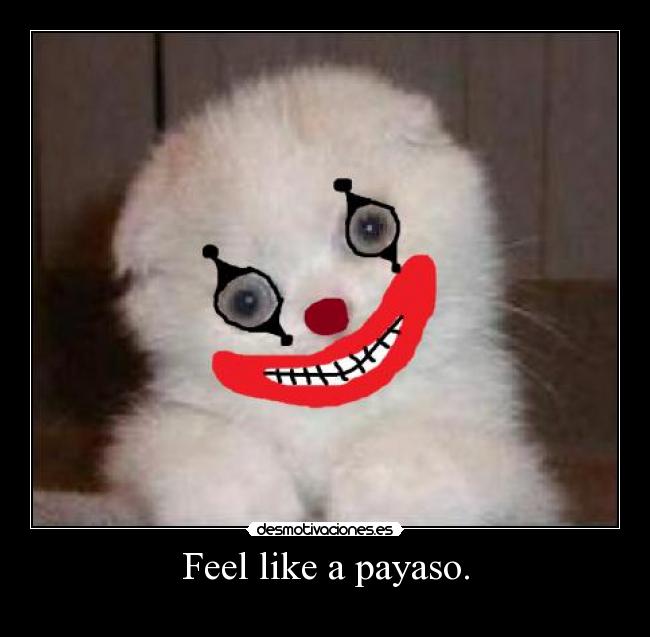 Feel like a payaso. -