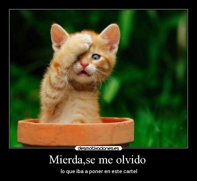 Mierda,se me olvido  - 