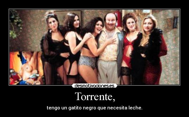 Torrente, - tengo un gatito negro que necesita leche.