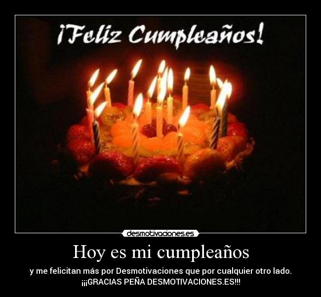 Hoy es mi cumpleaños -