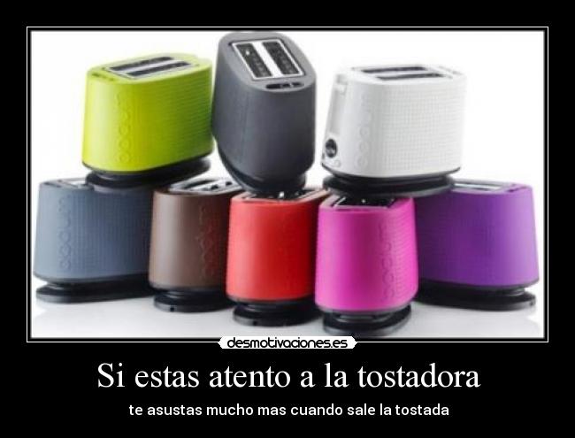 Si estas atento a la tostadora - te asustas mucho mas cuando sale la tostada