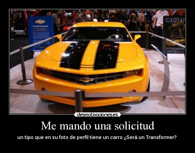 Me mando una solicitud -