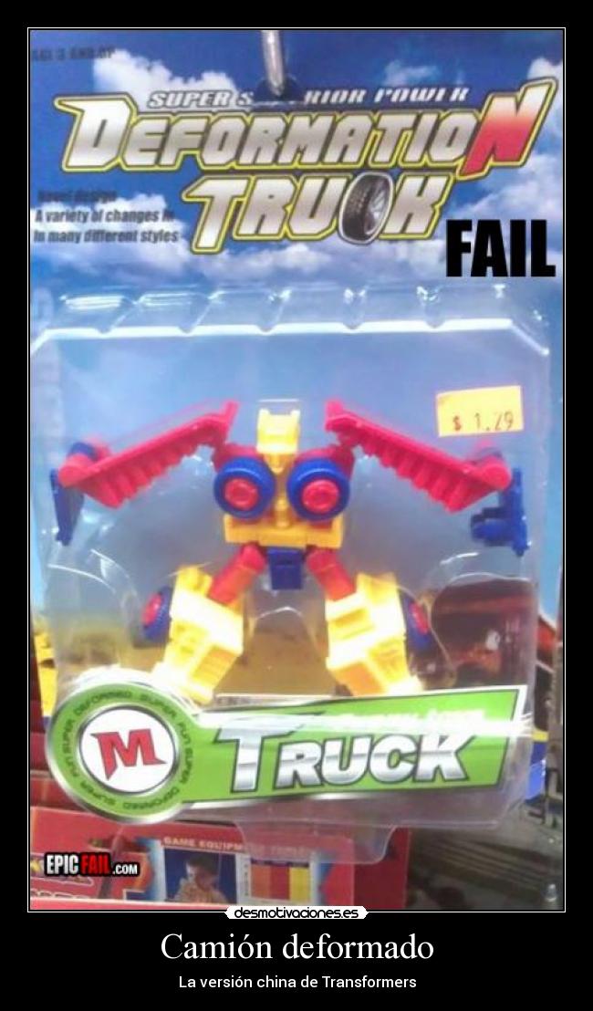 Camión deformado - La versión china de Transformers