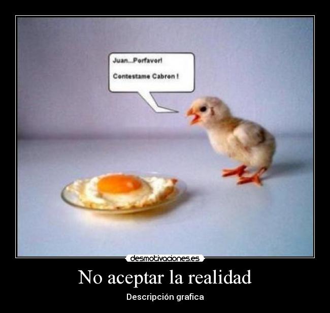 No aceptar la realidad - Descripción grafica