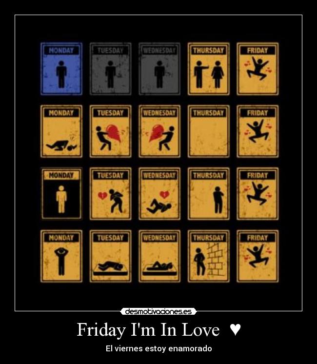 Friday Im In Love ♥ - El viernes estoy enamorado