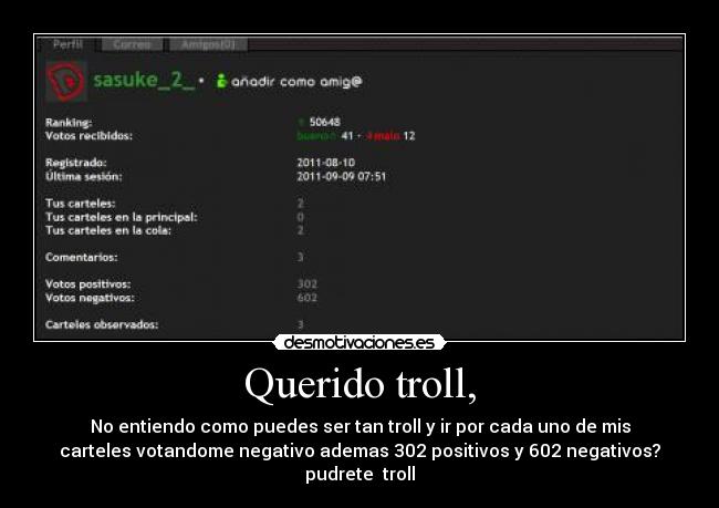 Querido troll, -