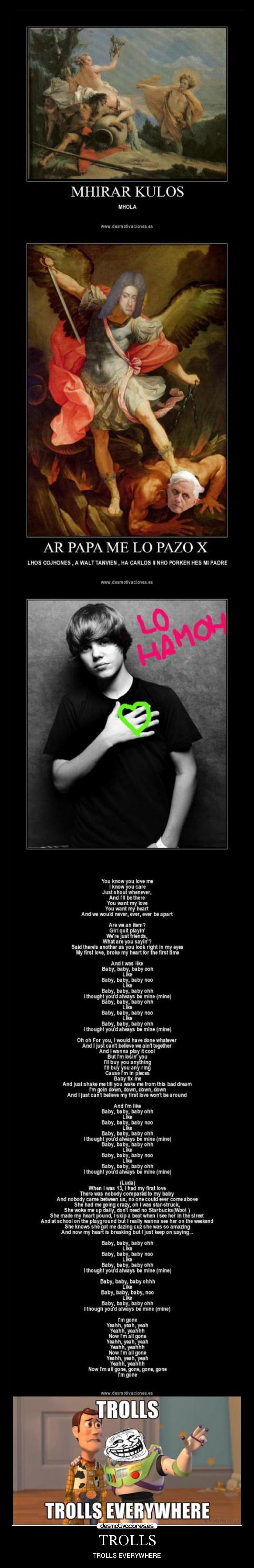 carteles trolls everywhere desmotivaciones