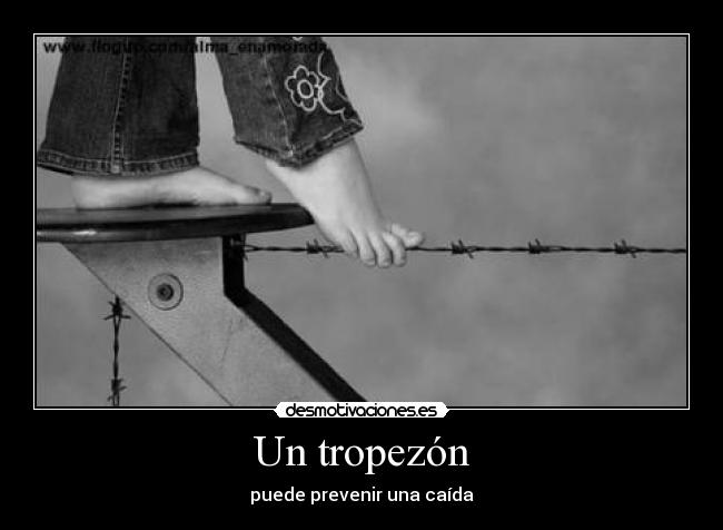 Un tropezón - puede prevenir una caída