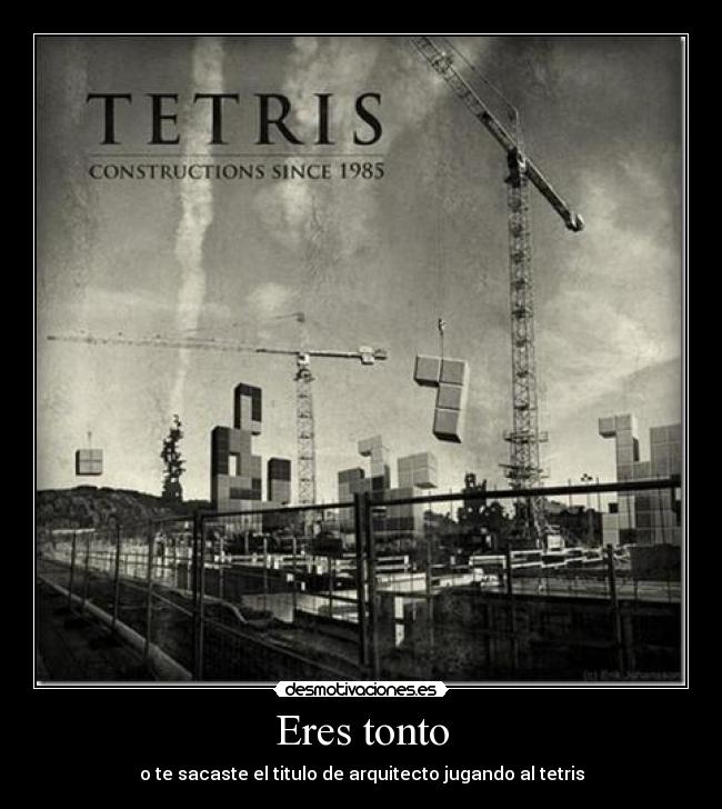 carteles tonto titulo tetris desmotivaciones