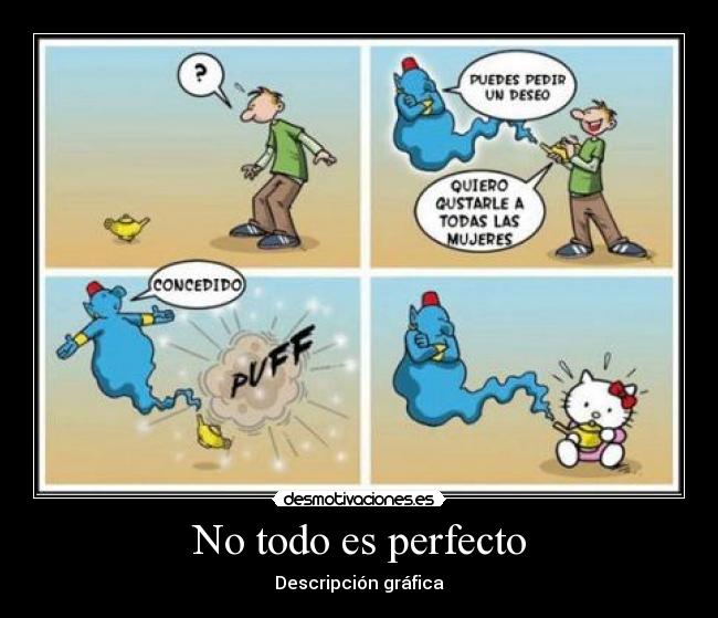 No todo es perfecto - Descripción gráfica