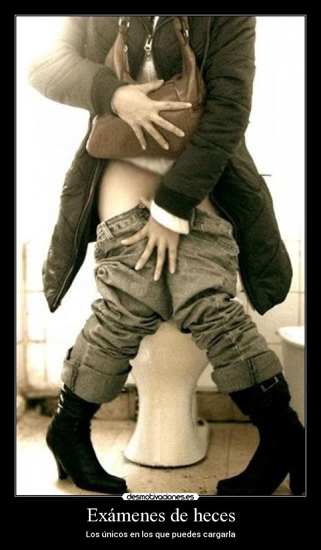 Exámenes de heces - Los únicos en los que puedes cargarla