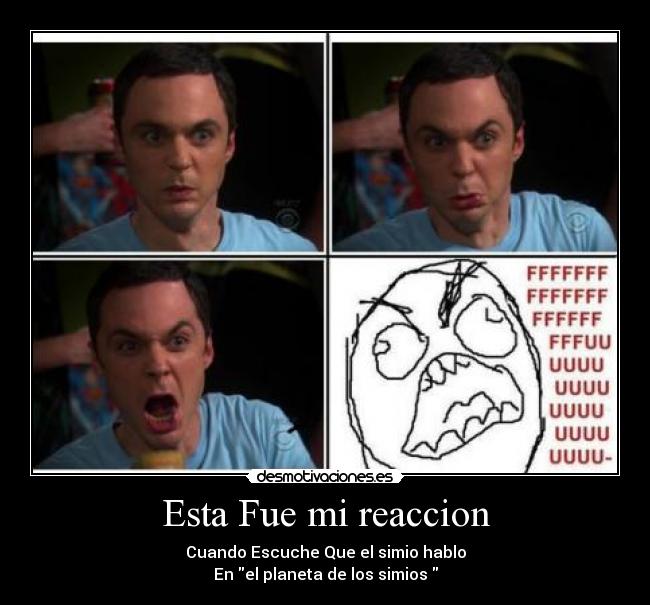 Esta Fue mi reaccion - Cuando Escuche Que el simio hablo
En el planeta de los simios
