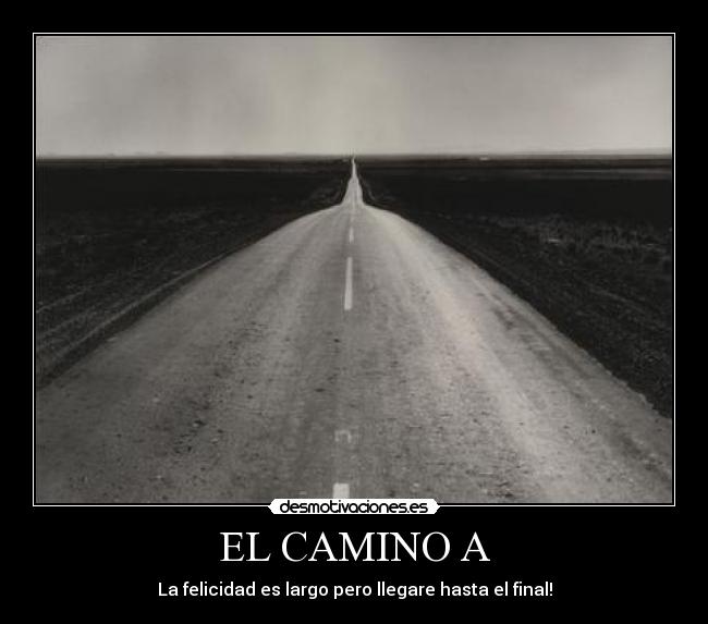 EL CAMINO A - La felicidad es largo pero llegare hasta el final!