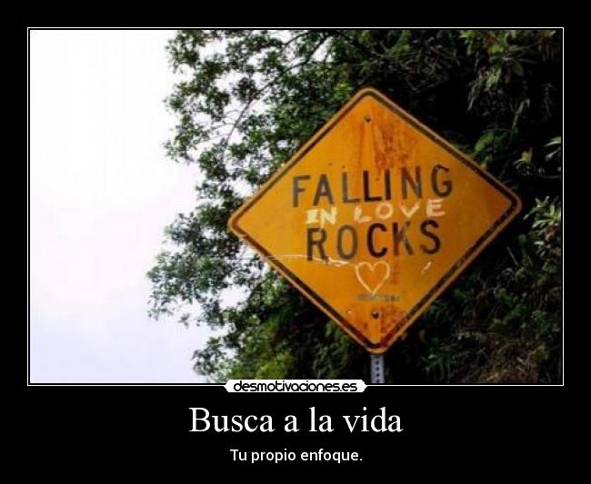 carteles vida falling love rocks desmotivaciones