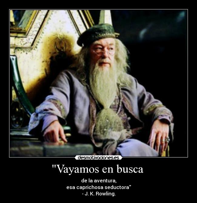 carteles albus dumbledore harry potter rowling aventura desmotivaciones