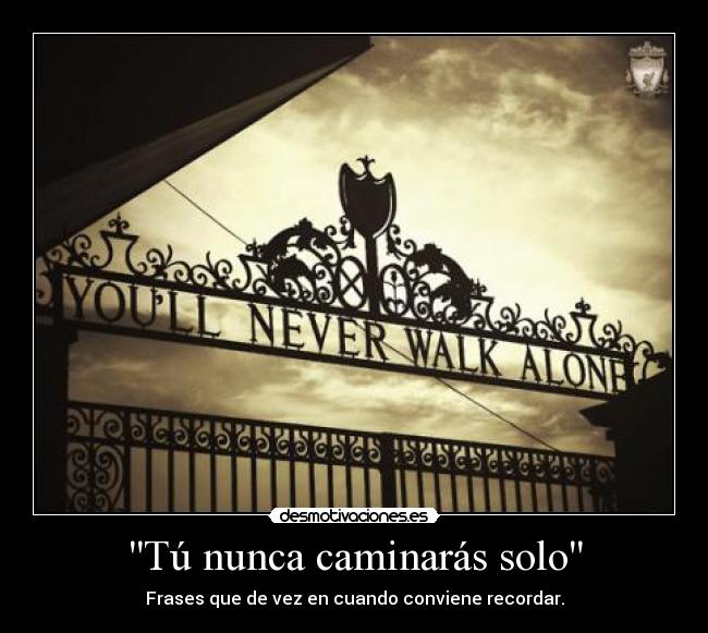 Tú nunca caminarás solo - Frases que de vez en cuando conviene recordar.