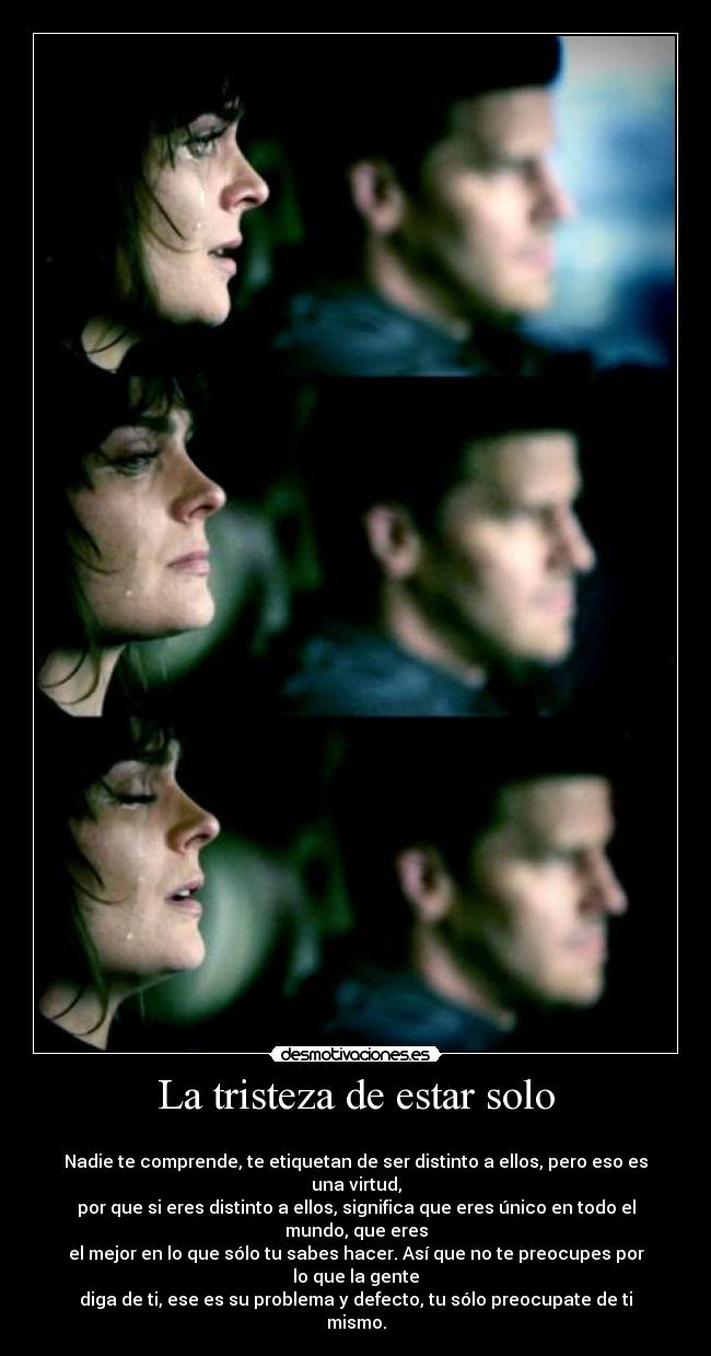 La tristeza de estar solo -
