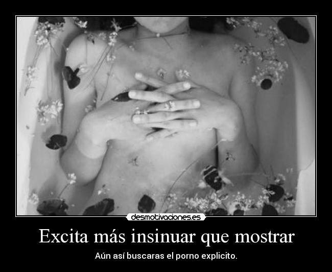 Excita más insinuar que mostrar - Aún así buscaras el porno explicito.