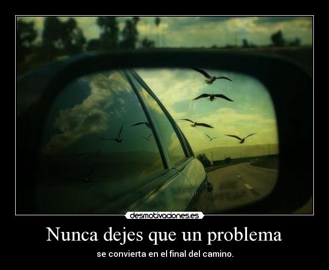 Nunca dejes que un problema -