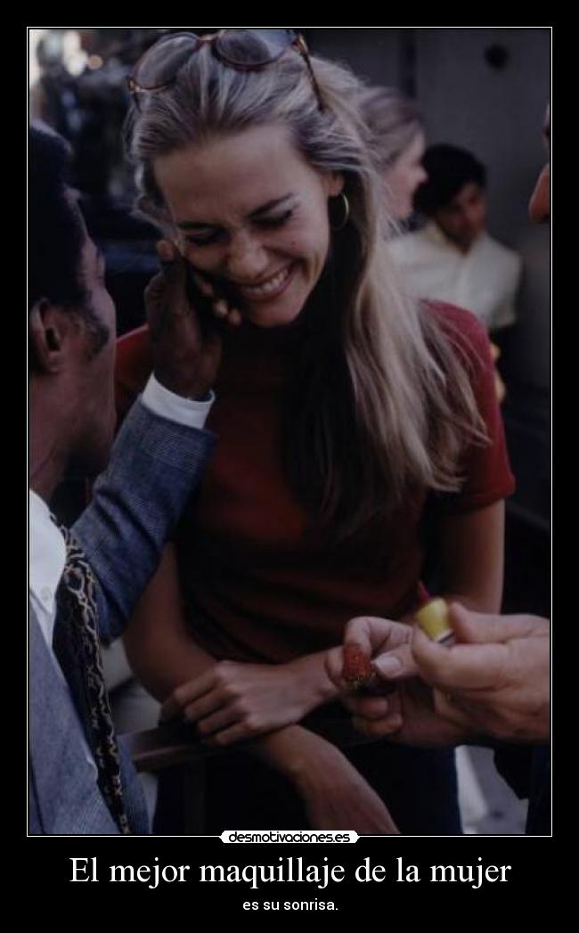 carteles mujer sonrisa mujer desmotivaciones