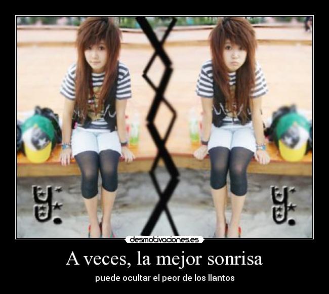 carteles sonrisa nya nyanya cosa triste tocate para animarte bloody_monster desmotivaciones