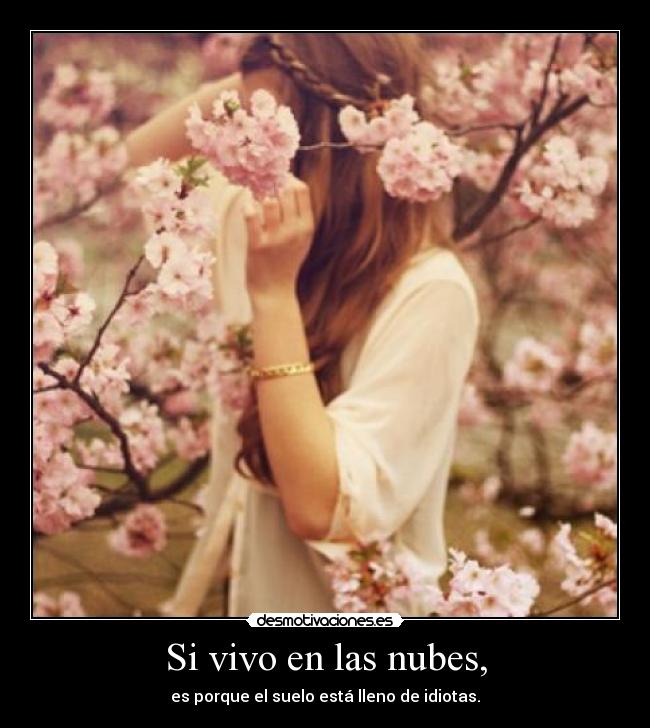 Si vivo en las nubes, - es porque el suelo está lleno de idiotas.