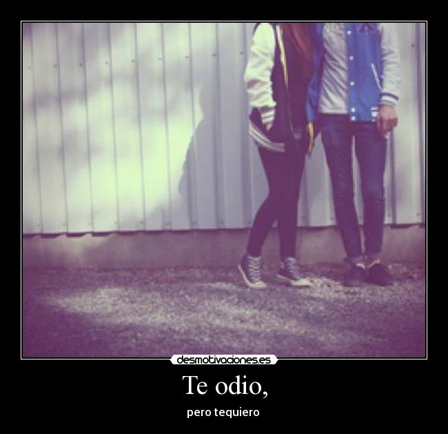 Te odio, - 