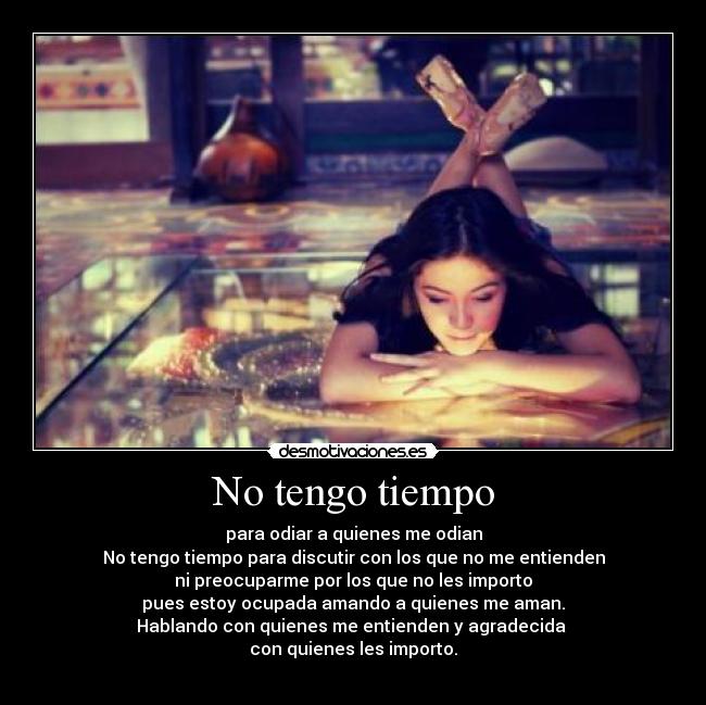 No tengo tiempo -
