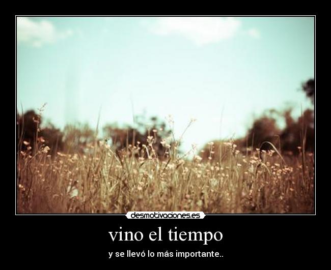 vino el tiempo -