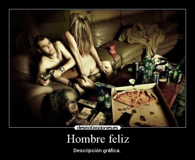 Hombre feliz - Descripción gráfica. 