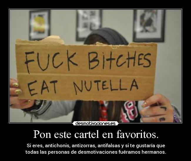 Pon este cartel en favoritos. -