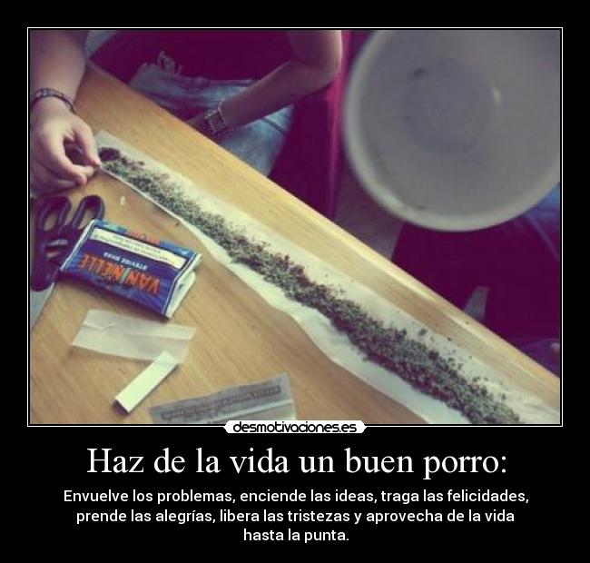Haz de la vida un buen porro: -