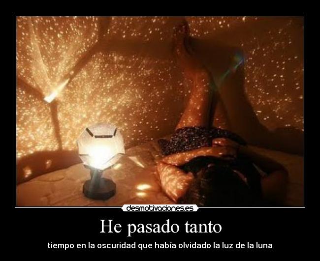 He pasado tanto - tiempo en la oscuridad que había olvidado la luz de la luna