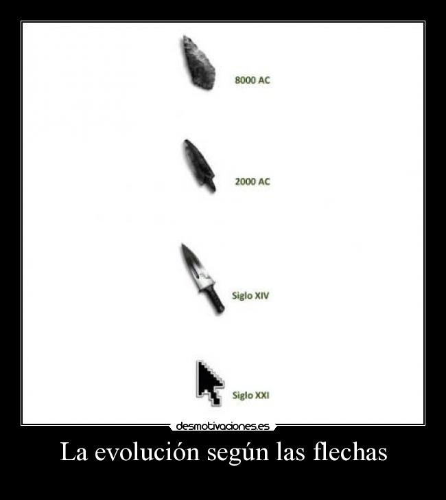 La evolución según las flechas -
