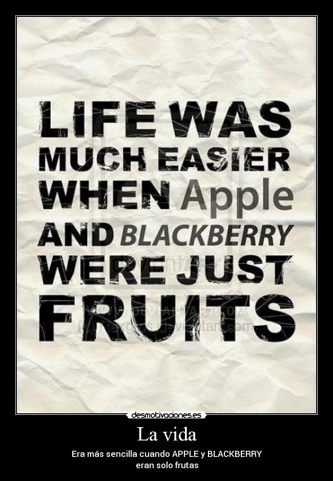 carteles vida apple crap blackberry desmotivaciones