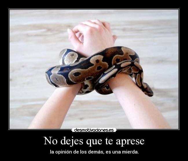 No dejes que te aprese - 