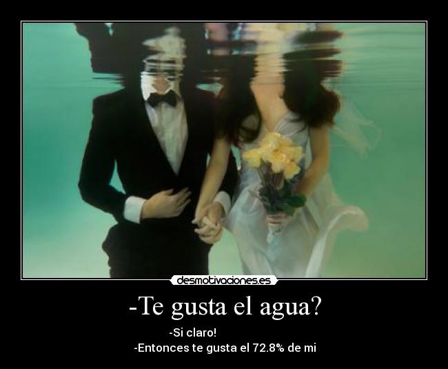 -Te gusta el agua? -