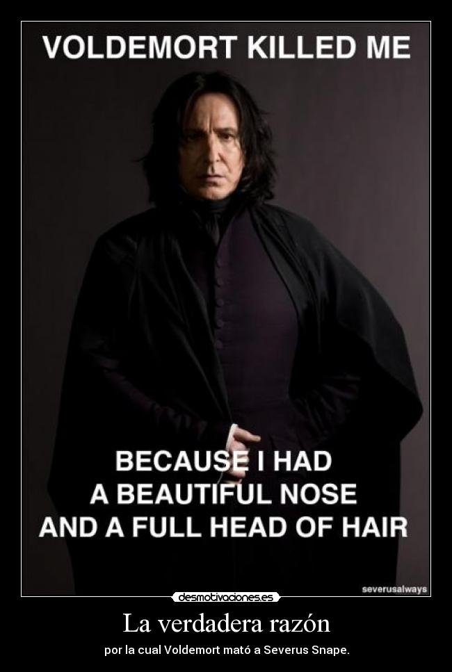 carteles voldemort harry potter severus snape desmotivaciones