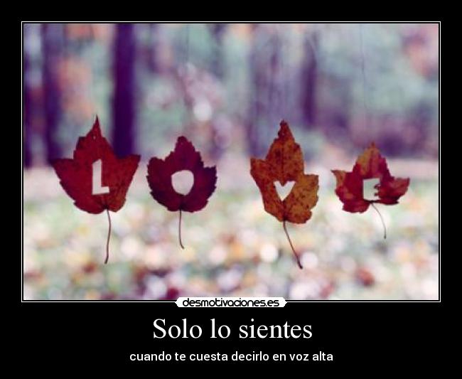 Solo lo sientes -