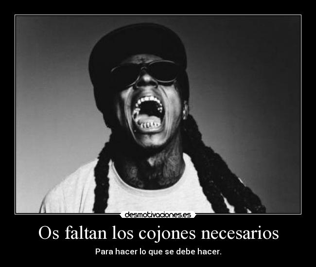 carteles os faltan los cojones necesarios desmotivaciones