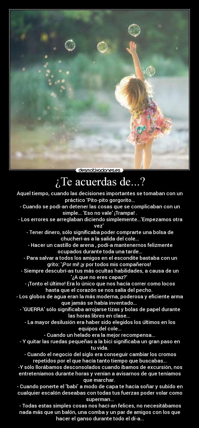 ¿Te acuerdas de...? -