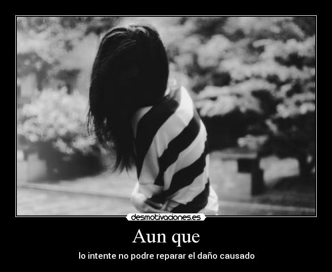 Aun que - lo intente no podre reparar el daño causado