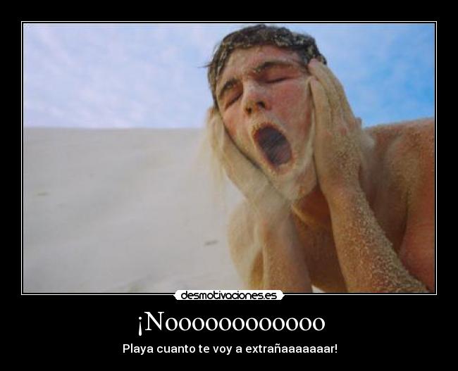 ¡Noooooooooooo - Playa cuanto te voy a extrañaaaaaaar!