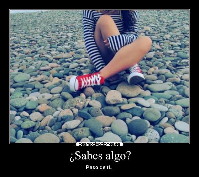 ¿Sabes algo? - Paso de ti...