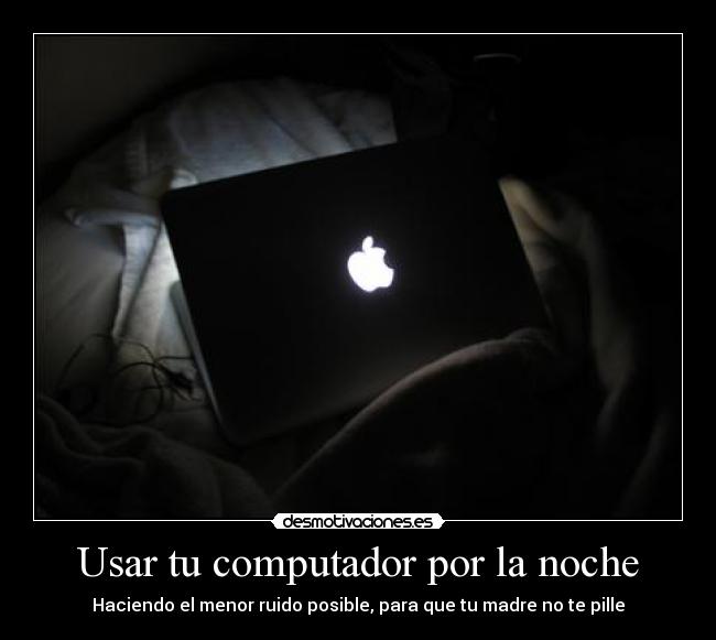 Usar tu computador por la noche -